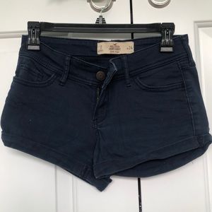 Hollister Short-Short Denim Low Rise Navy Shorts